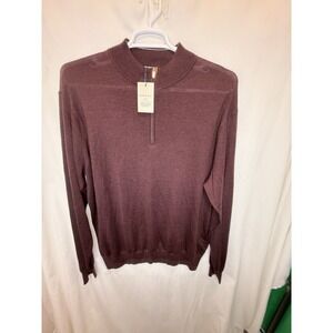 Peter Millar Crown‎ Sport 1/4 Zip Sweater XL Wool Blend NWT Scotland Golf Logo